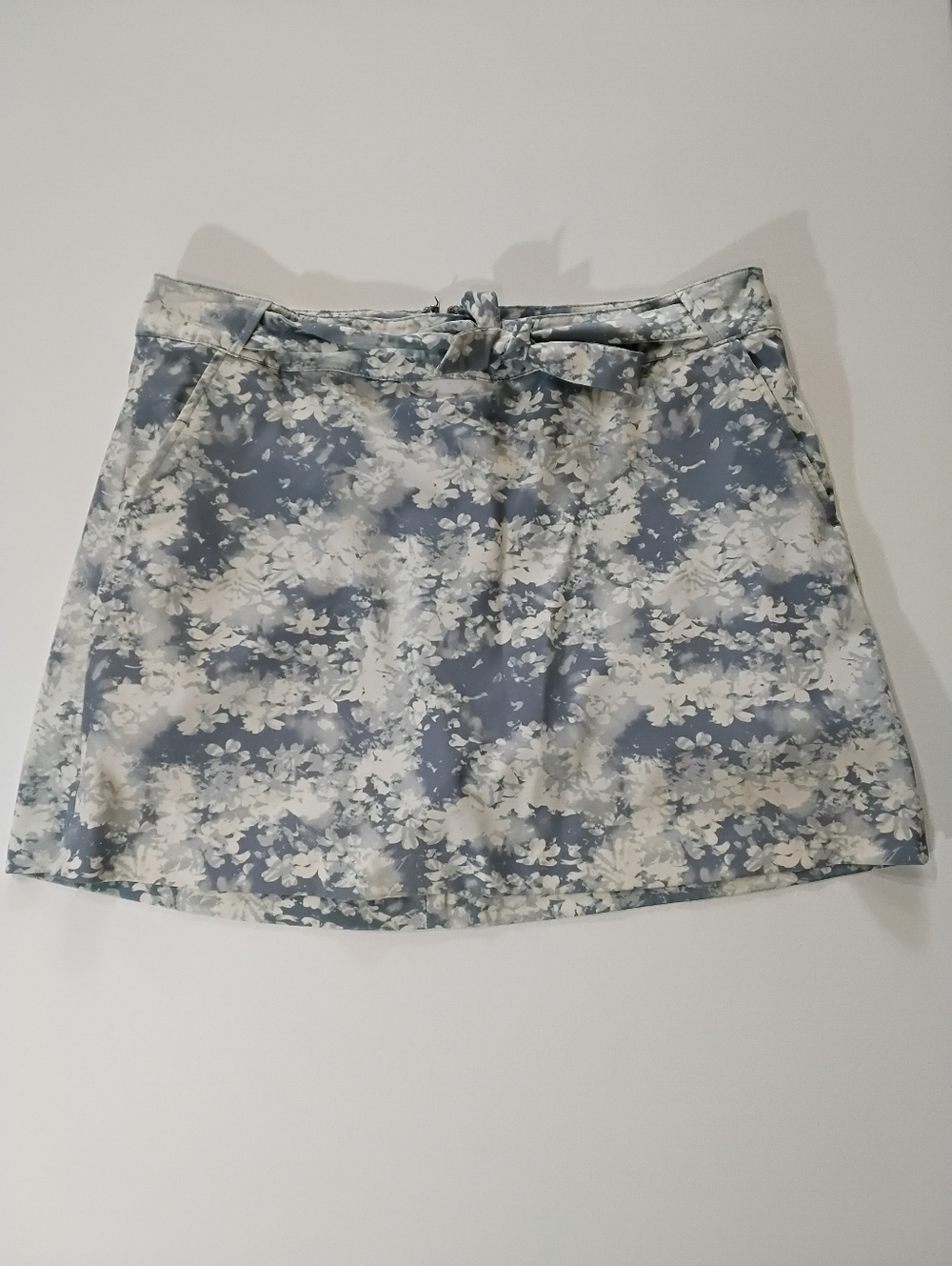 Lady Hagen Golf Skort Womens 10 Grey White Floral Belted Tennisprep High Rise